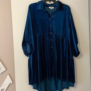 Umgee Velvet babydoll/tunic top